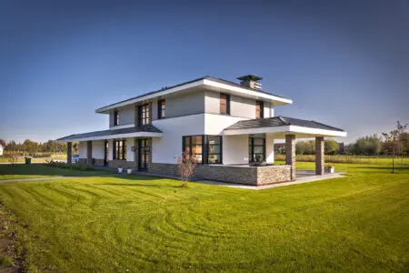 blumone gevel op villa | Bogaerds architecten