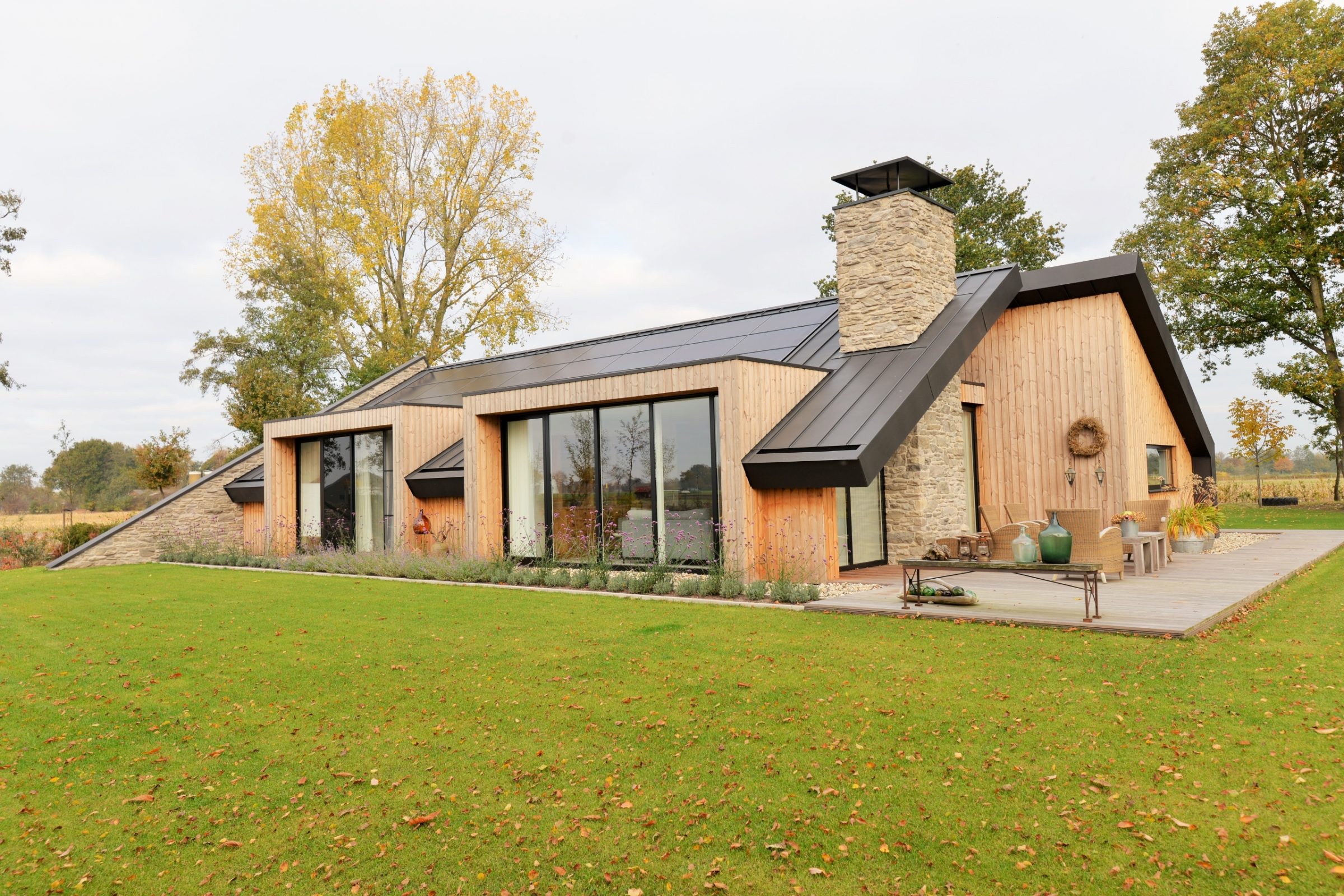 Steenstrips duurzame woning met energie nul