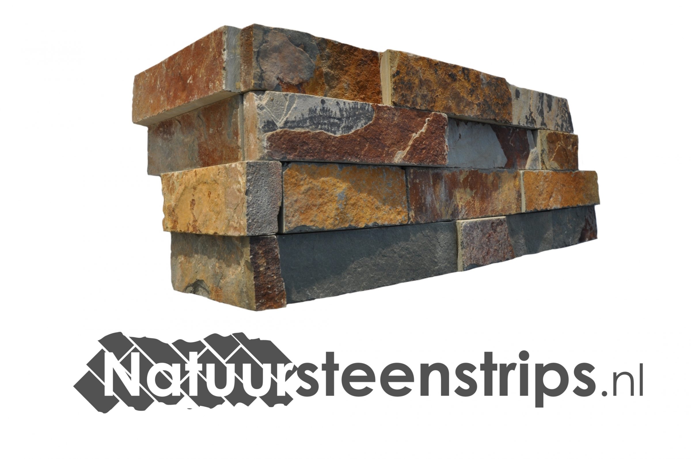 Steenstrips verkrijgbaar bij The Flagstone Company (natuursteenstrips.nl).