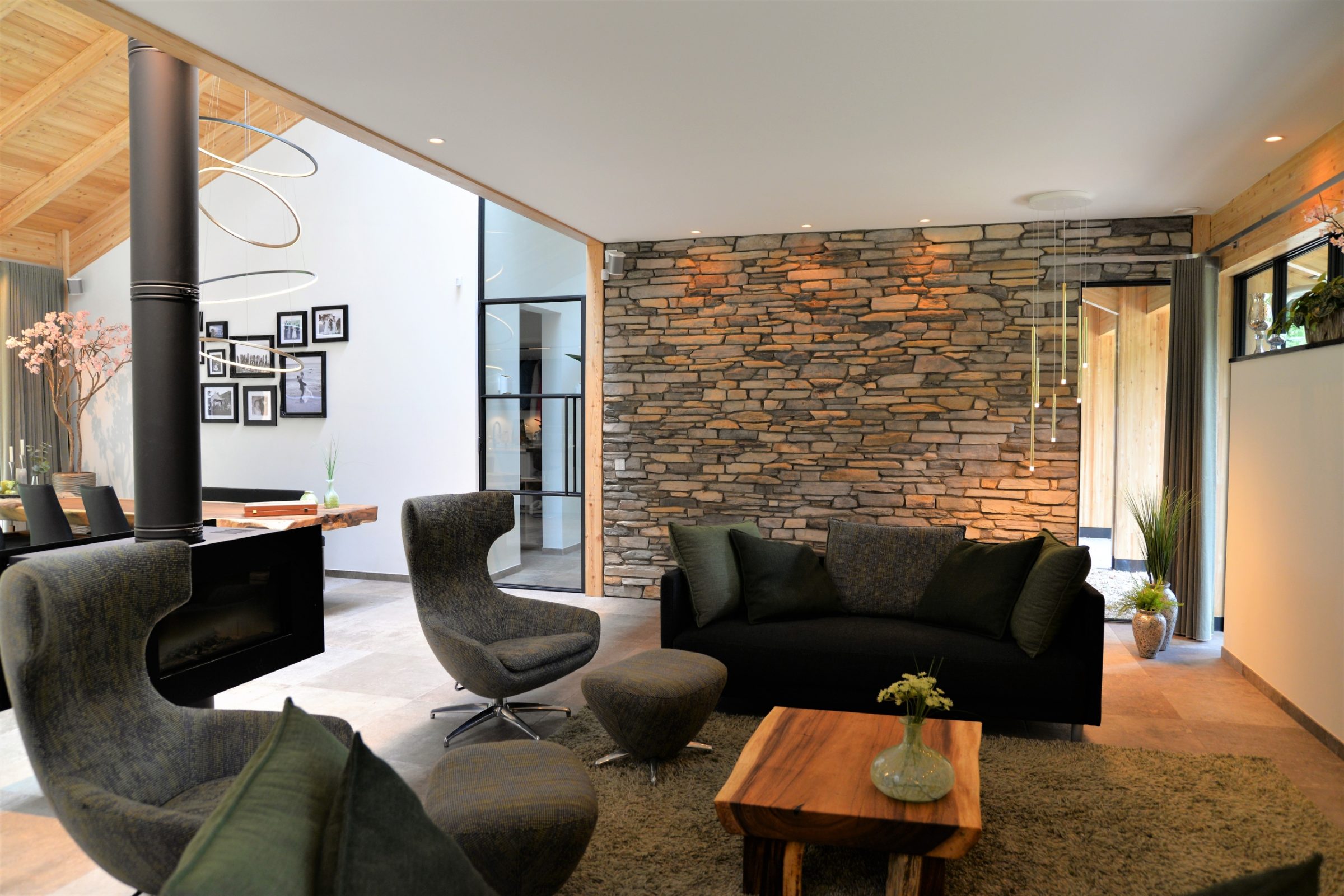 Muren interieur Steenstrips.
