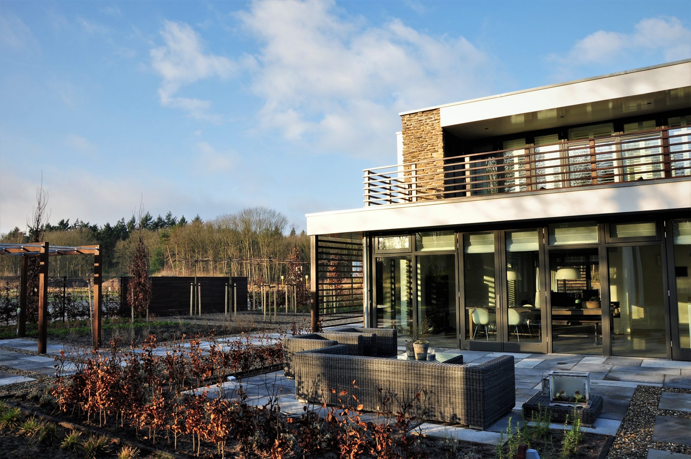 Steenstrips exclusieve woning.