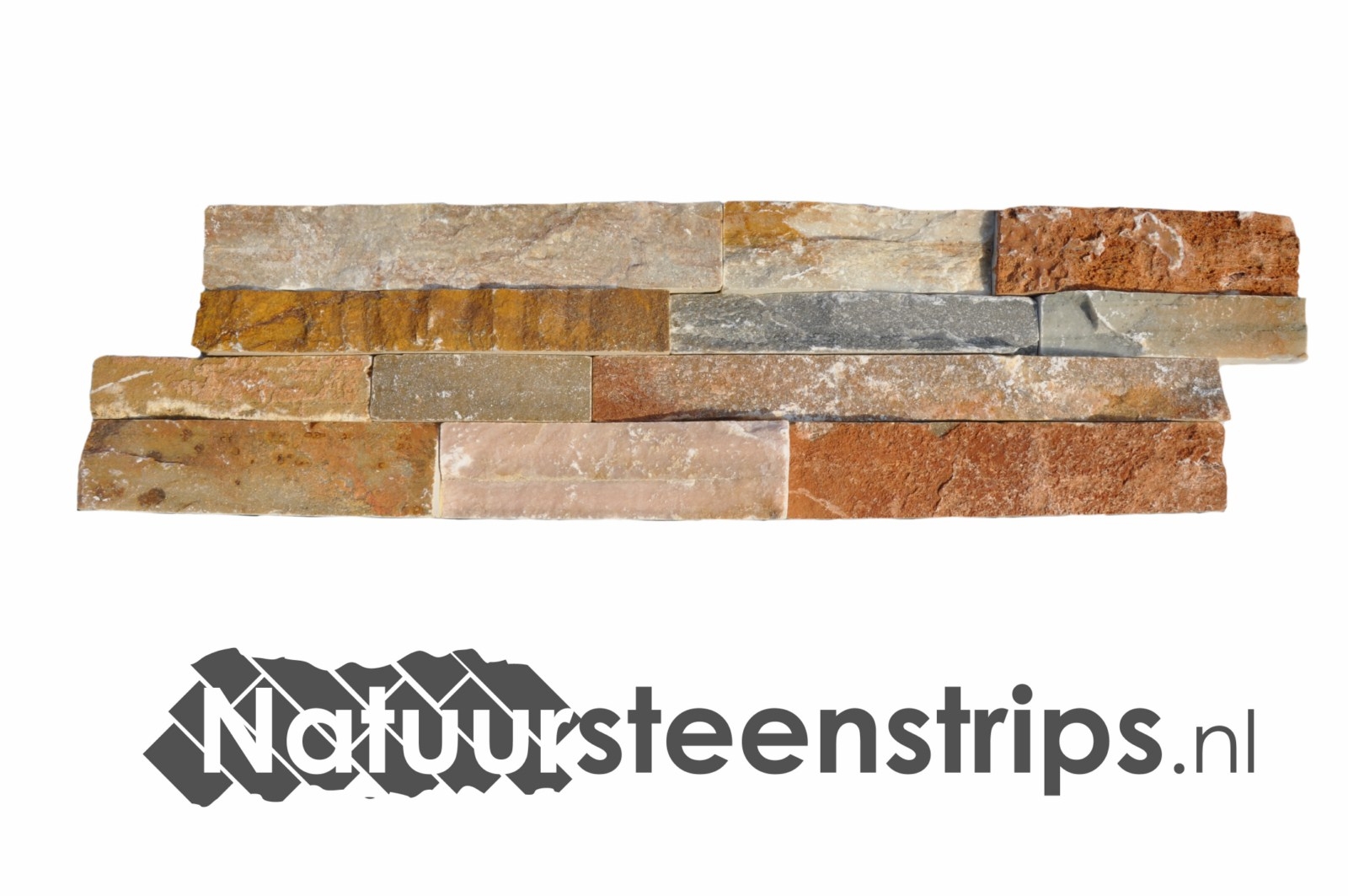 Natuursteenstrips Oranje Kwartsiet