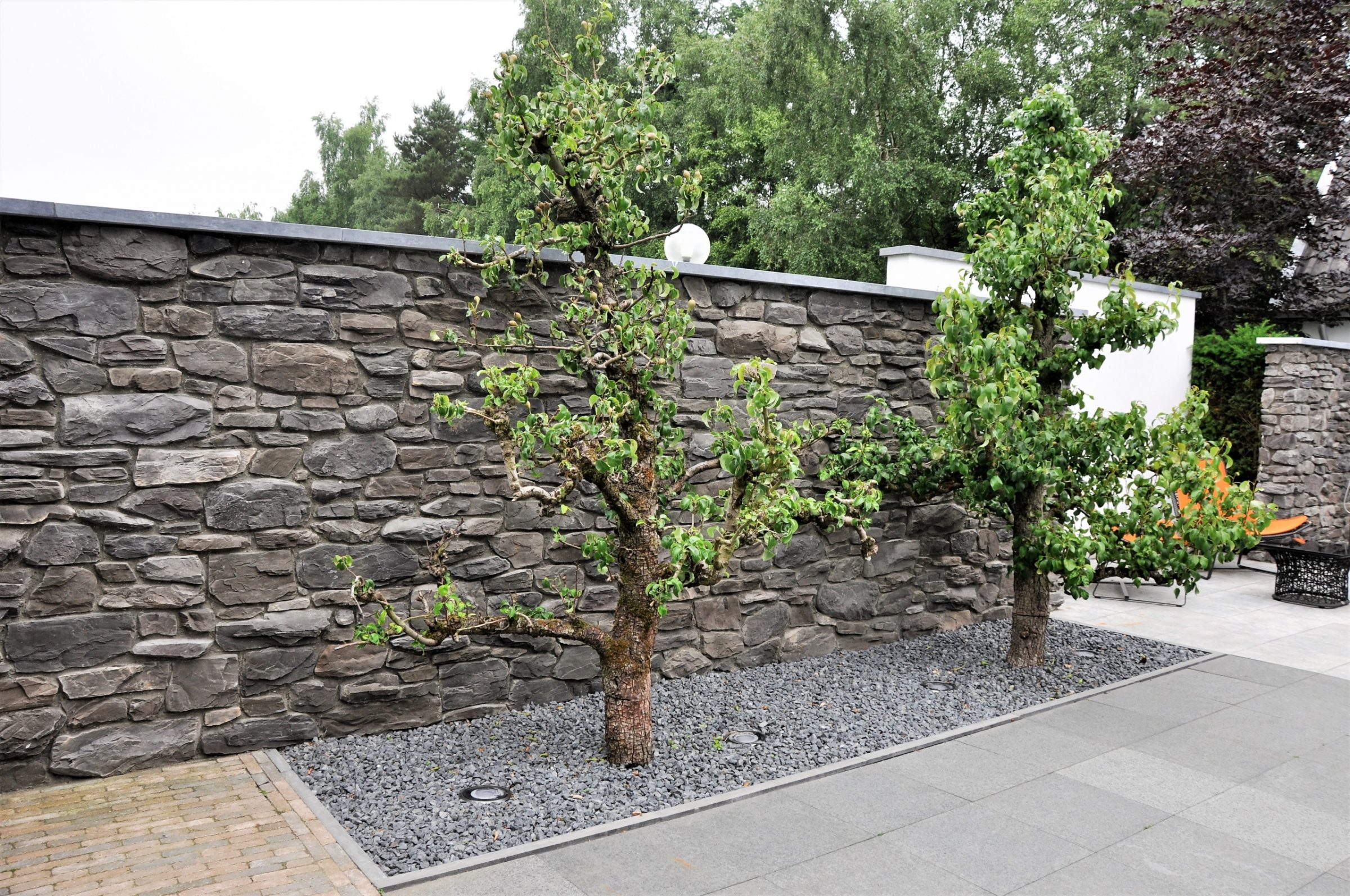 Tuinmuren antraciet steenstrips