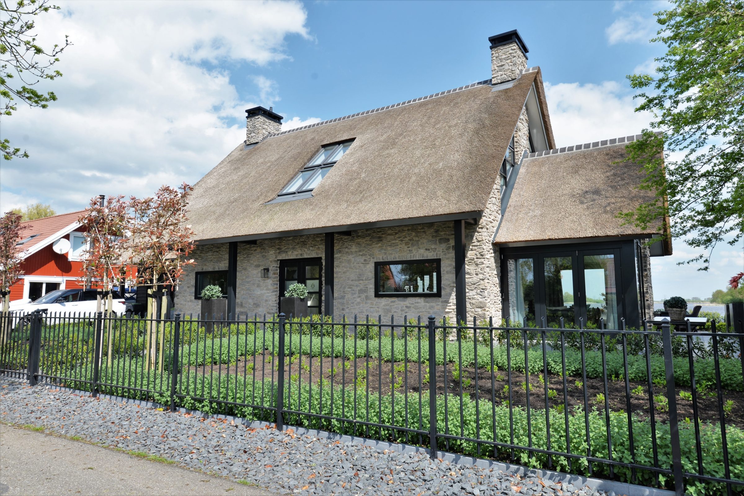 Wandbekleding Natuursteen villa.