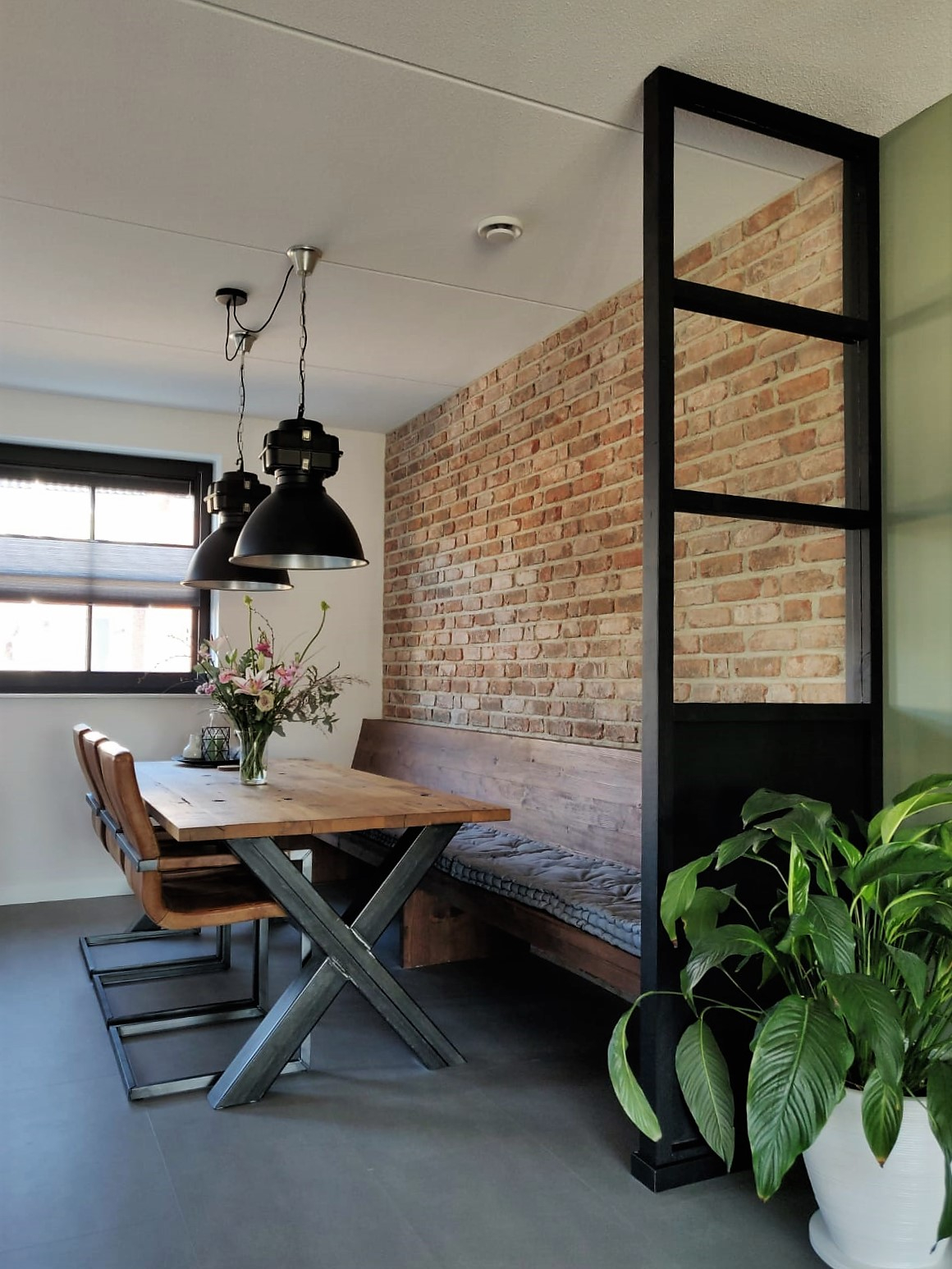 Industriële Baksteenstrips interieur