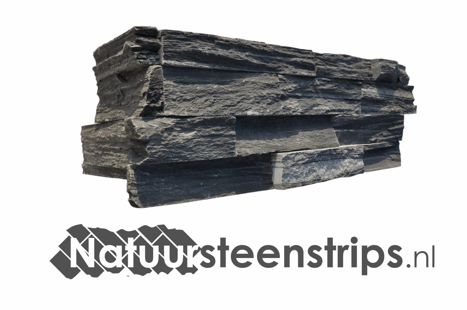 Zwarte natuursteen hoek.
