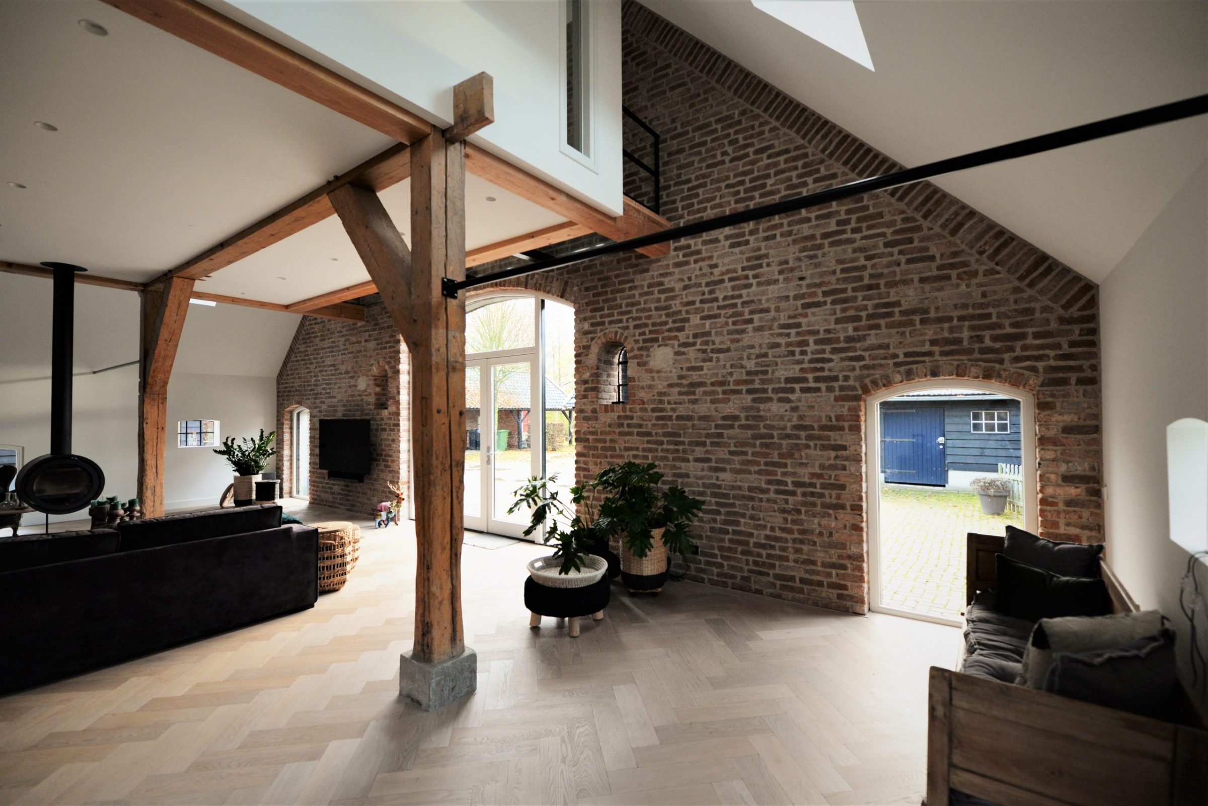 Woonkamer met Baksteenstrips