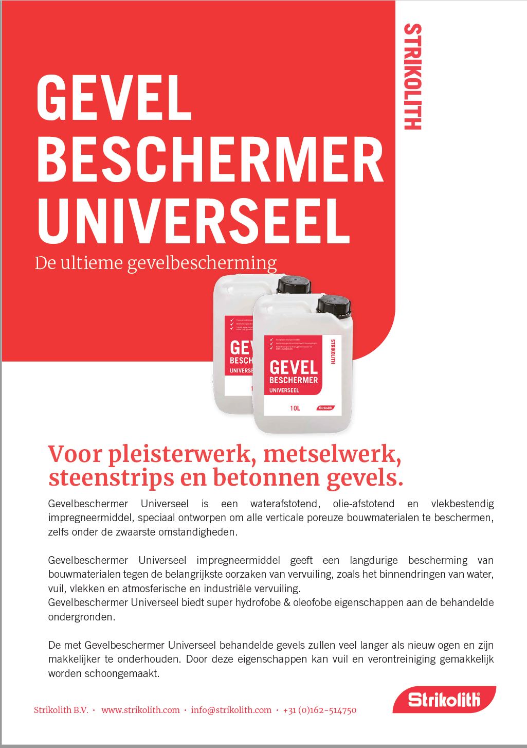 Productblad Strikolith Gevelbeschermer