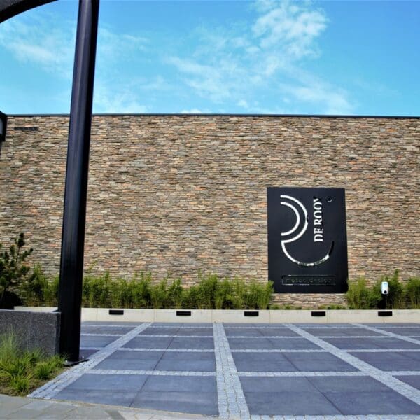 De prachtige muur van De Rooy Metaaldesign bekleed met Steenstrips Moderno