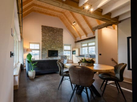 Haard met Geopietra Steenstrips | Bed & Breakfast 'De Hoenderkamp'
