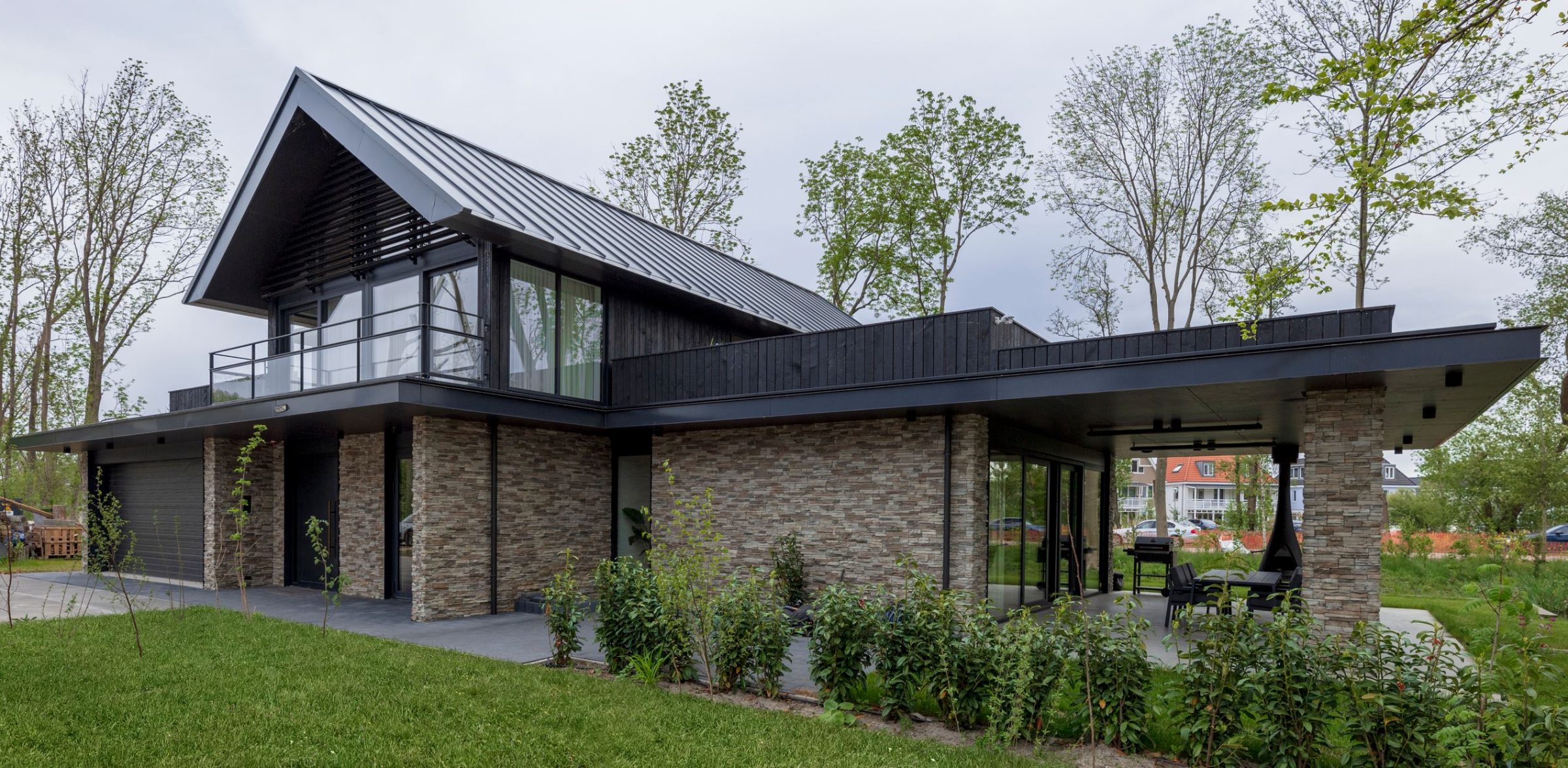 Moderne woning met Seenstrips