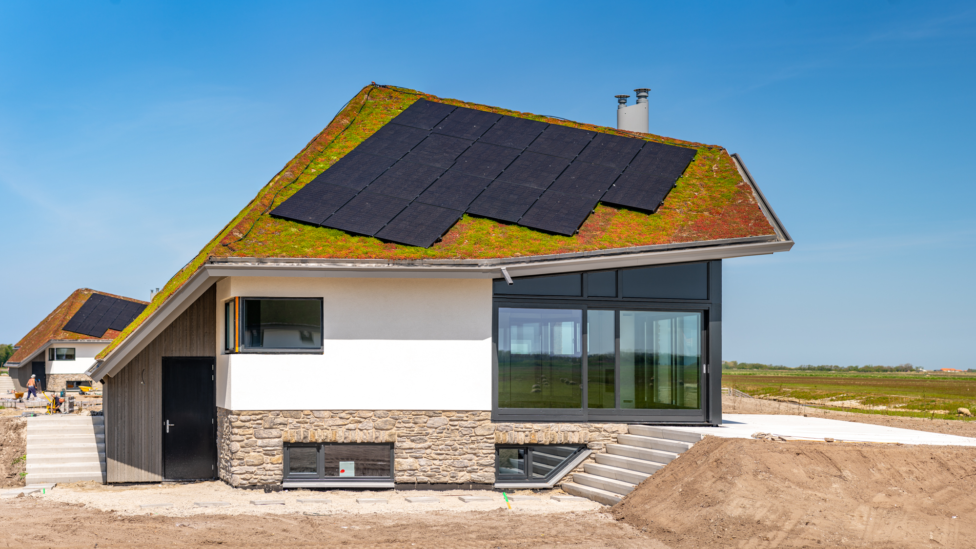 Villa met steenstrips | Foto’s gemaakt door Aannemingsbedrijf Dozy B.V.