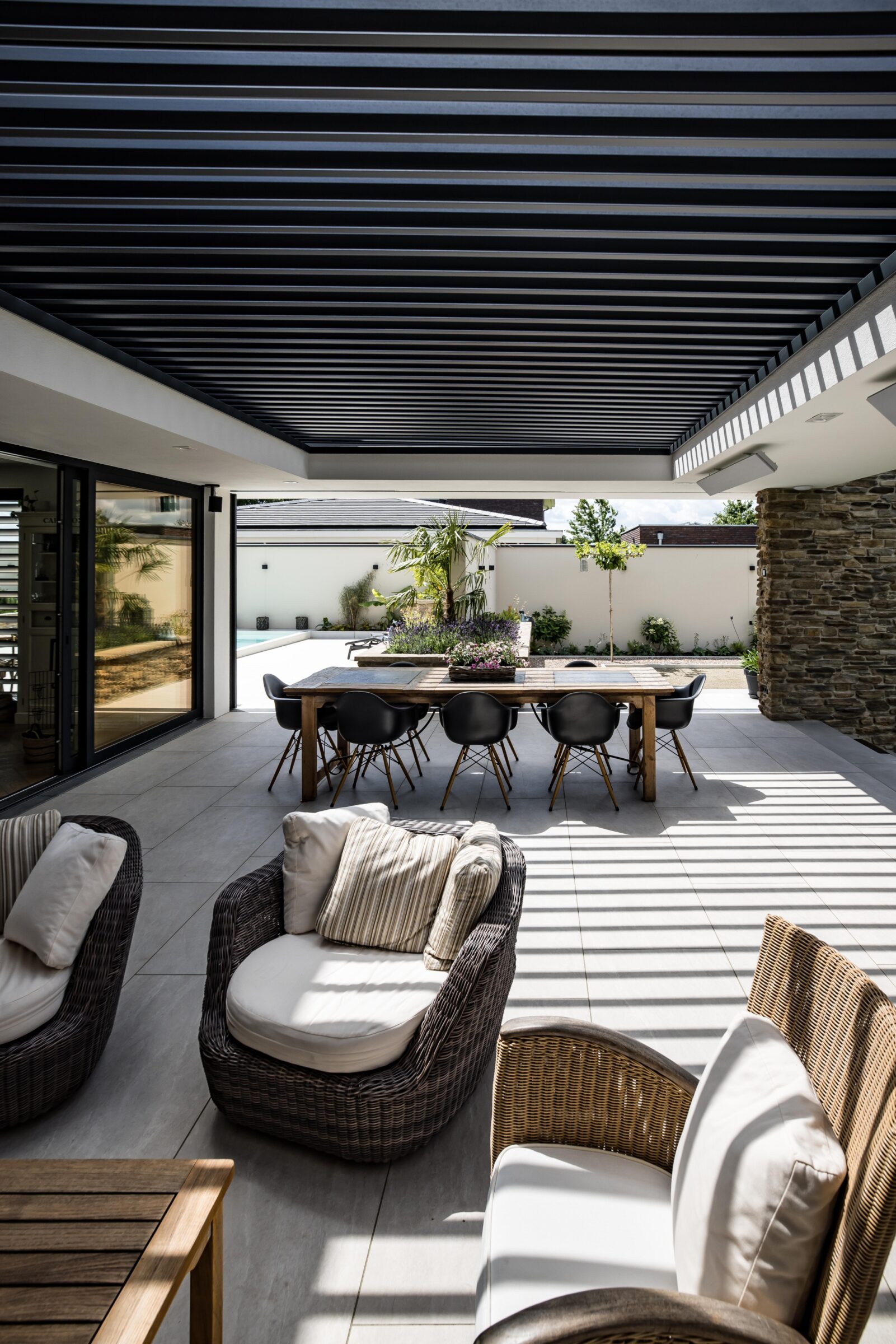 Steenstrips buiten | Architect: Janssen Wuts