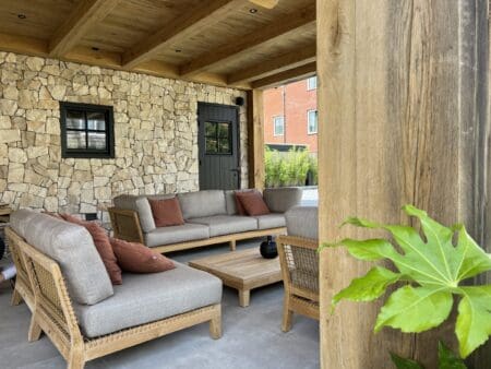 Mediterrane muren met Steenstrips Rocks Ibiza - veranda